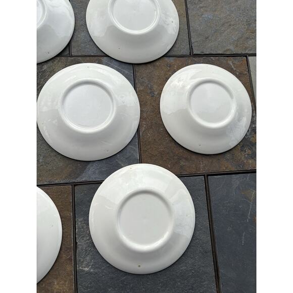 Vintage Currier and Ives Mississippi Steamboat Saucer Plate Set Of 7 Blue - Picture 5 of 6